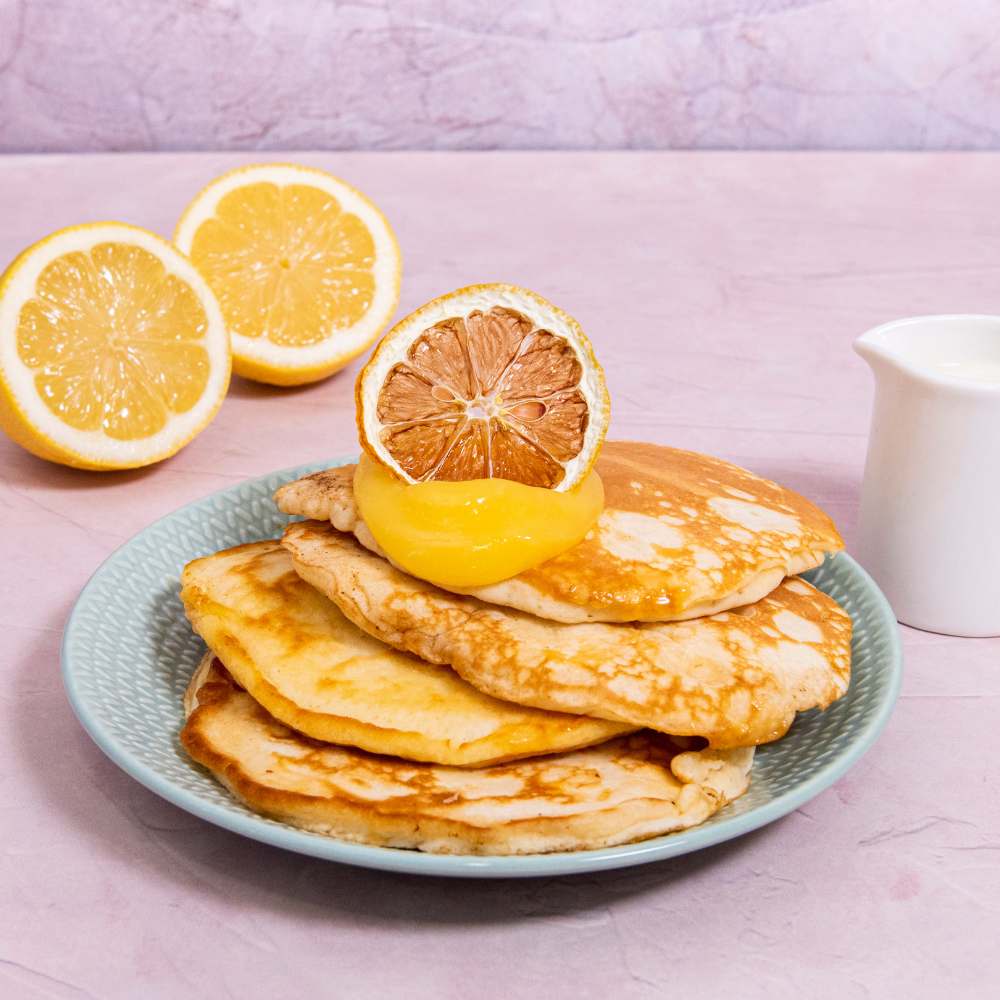 Buttermilk Pancake Mix with Buttermilk and Lemon Butter